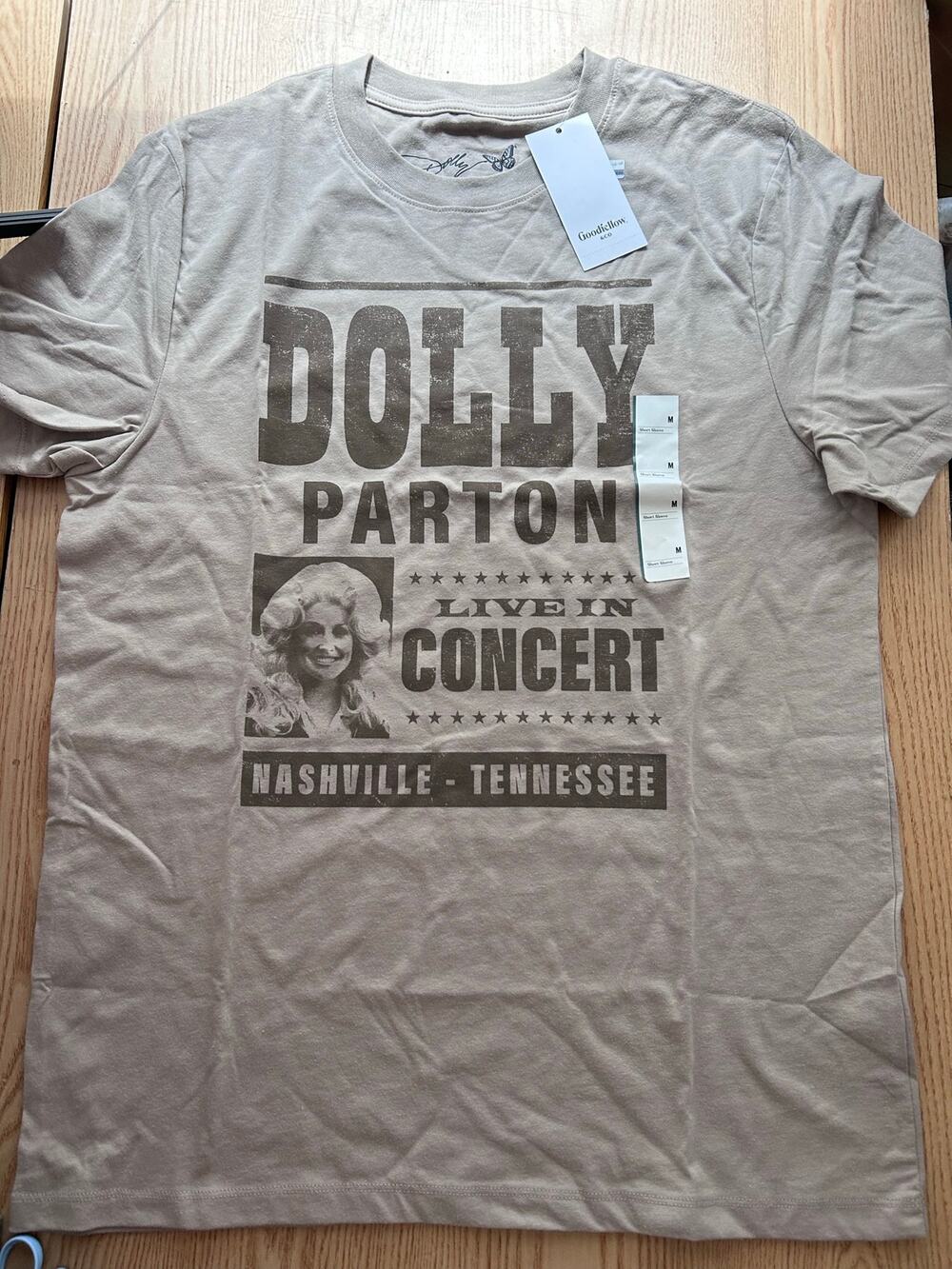 New Mens Goodfellow & Co Dolly Parton Design T-shirt Cotton Gray Size Medium